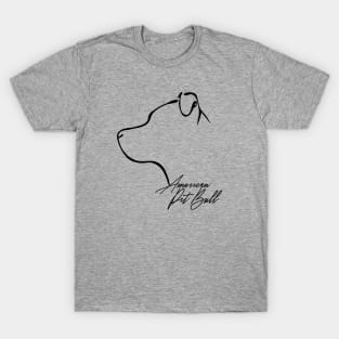 Proud American Pit Bull profile dog lover T-Shirt